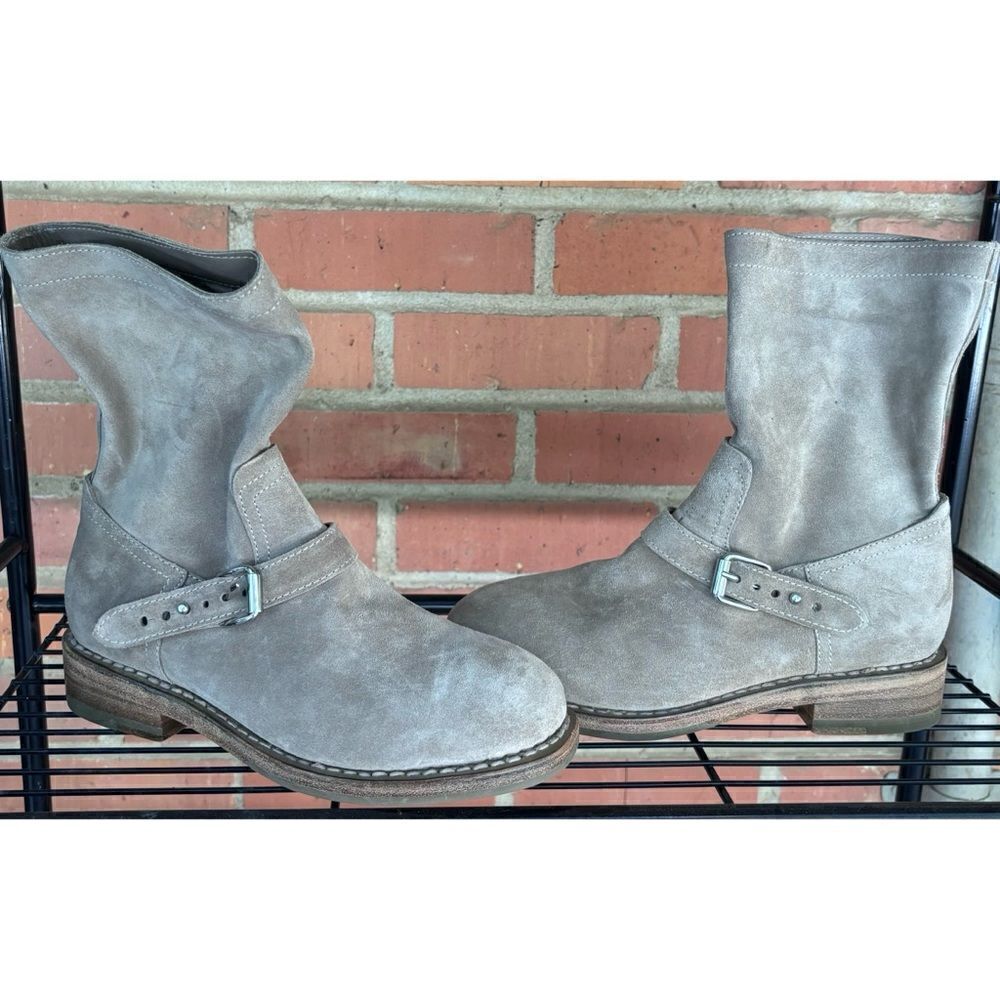 Rare Rag & Bone  Gray Oliver
Suede Pull-on Mid-calf Booties Size 36.5 / Néw